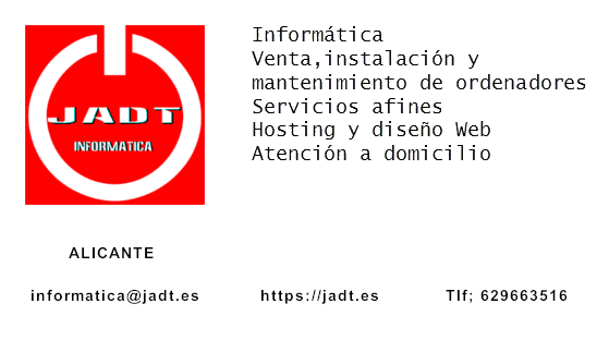 Tarjeta de Visita JADT Informática